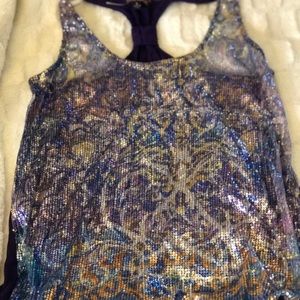 Beautiful purple sequin t top